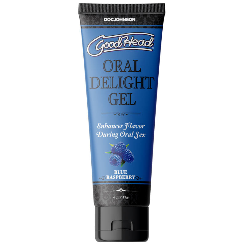 GoodHead Oral Delight Gel - Blue Raspberry - Blue Raspberry Flavoured Oral Gel - 120 ml Tube