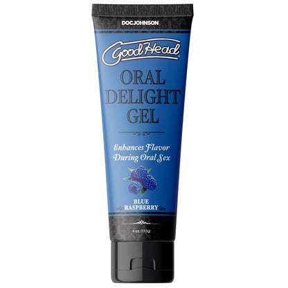 GoodHead Oral Delight Gel - Blue Raspberry - Blue Raspberry Flavoured Oral Gel - 120 ml Tube