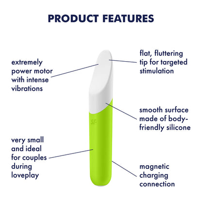 Satisfyer Ultra Power Bullet 7 - Green USB Rechargeable Bullet