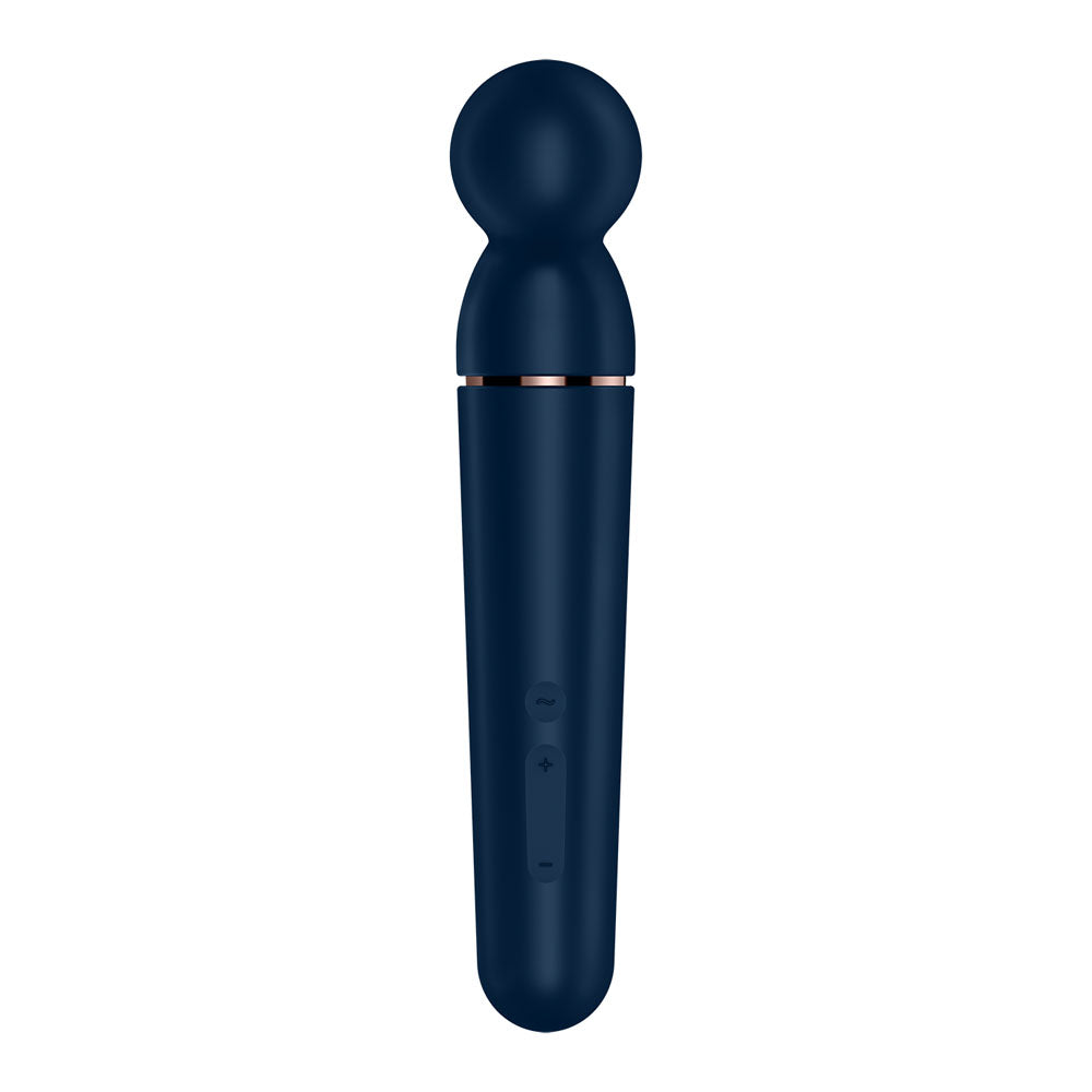 Satisfyer Planet Wand-er - Blue - Blue/Rose Gold USB Rechargeable Massager Wand