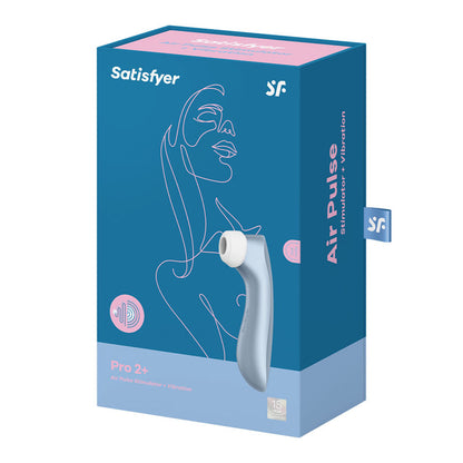 Satisfyer Pro 2+ - Blue Touch-Free USB-Rechargeable Clitoral Stimulator with Vibration