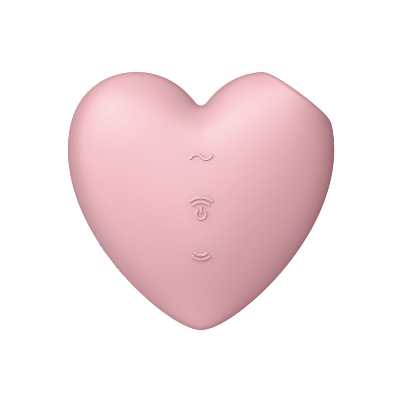 Satisfyer Cutie Heart - Light Pink - Light Pink USB Rechargeable Air Pulsation Stimulator with Vibration