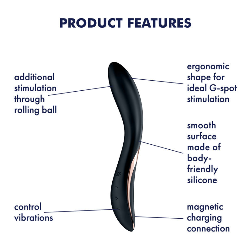 Satisfyer Rrrolling Explosion - Black USB Rechargeable Vibrator