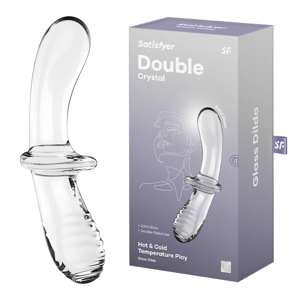 Satisfyer Double Crystal - Clear Glass Double Ended Dildo