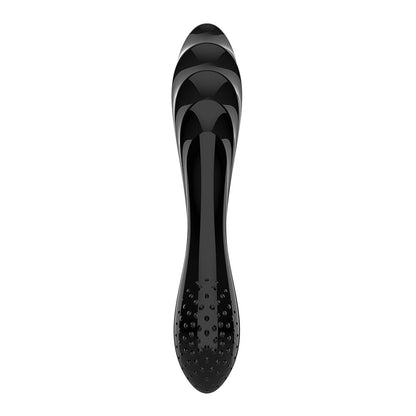 Satisfyer Dazzling Crystal 1 - Black - Black Glass Double Ended Dildo