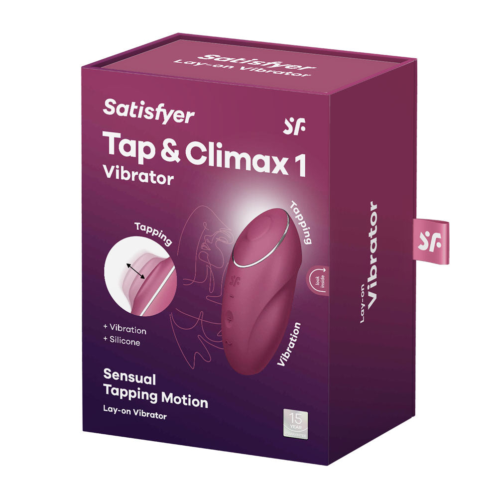 Satisfyer Tap & Climax 1 - Red - Red USB Rechargeable Pulsing Stimulator