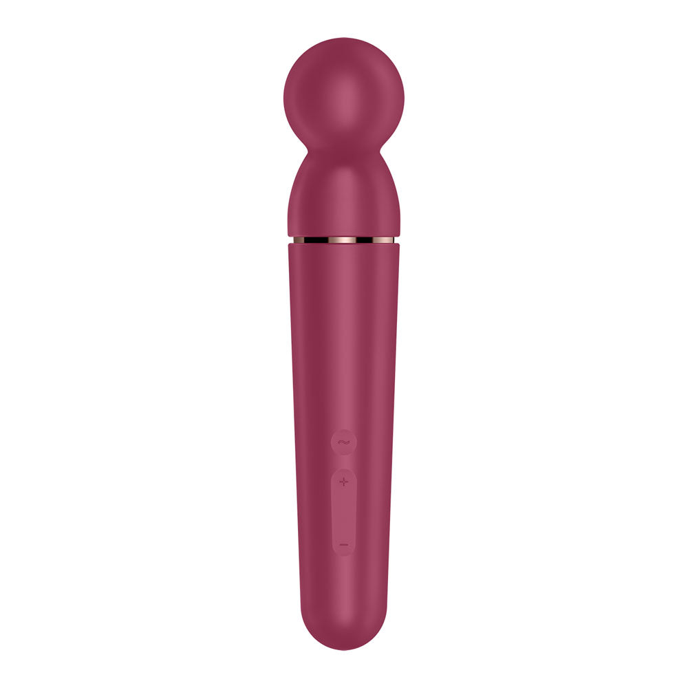 Satisfyer Planet Wand-er - Berry - Berry/Rose Gold USB Rechargeable Massager Wand