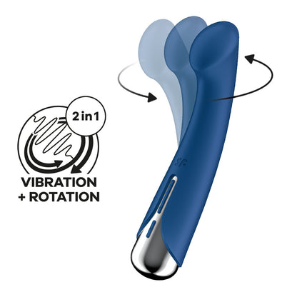 Satisfyer Spinning G-Spot 1 - Blue - Blue 16.5 cm USB Rechargeable Rotating Vibrator