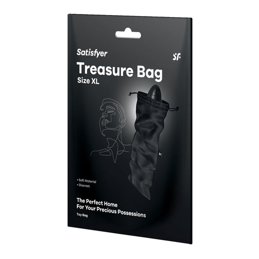 Satisfyer Treasure Bag XLarge - Black - Black XL Toy Storage Bag