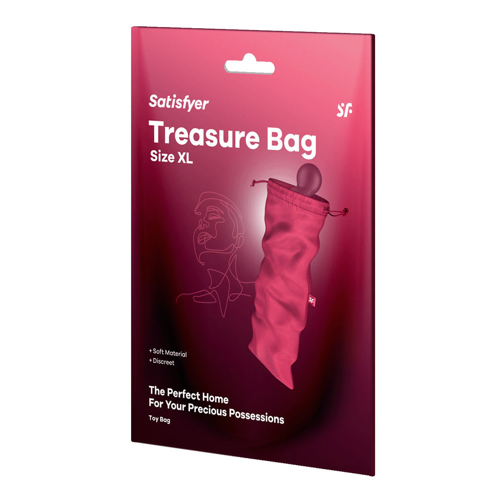 Satisfyer Treasure Bag XLarge - Pink - Pink XL Toy Storage Bag