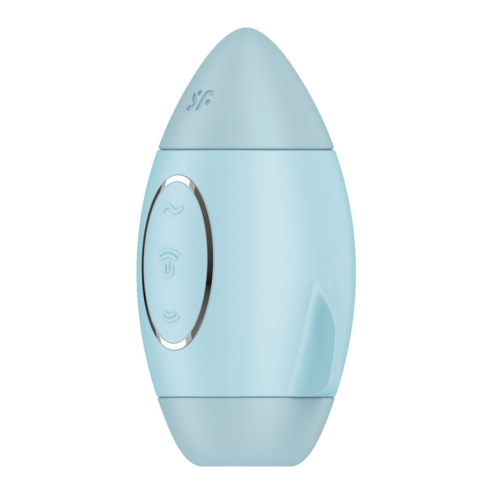 Satisfyer Mission Control - Blue - Blue USB Rechargeable Vibrating Air Pulse Stimulator