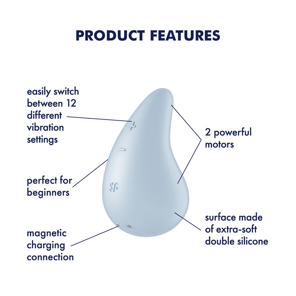 Satisfyer Dew Drop - Light Blue USB Rechargeable Stimulator