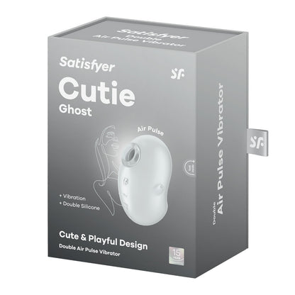 Satisfyer Cutie Ghost - White - White USB Rechargeable Air Pulse Stimulator