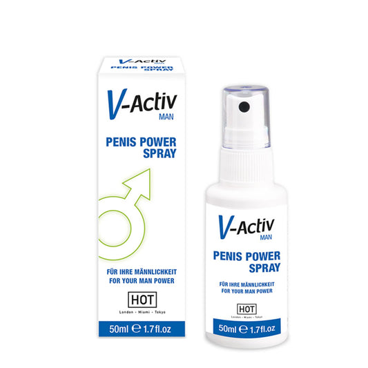 HOT V-Activ Penis Power Spray - Enhancer Spray for Men - 50 ml Bottle