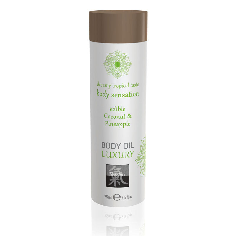 SHIATSU Edible Body Oil - Luxury - Coconut & Pineapple Flavoured - 75 ml