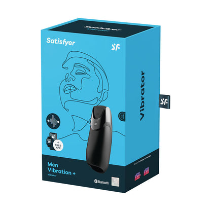 Satisfyer Men Vibration+ - Black USB Rechargeable Masturbator with App Control