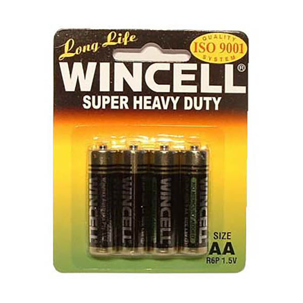 Wincell AA Super Heavy Duty Batteries - Super Heavy Duty Batteries - AA 4 Pack