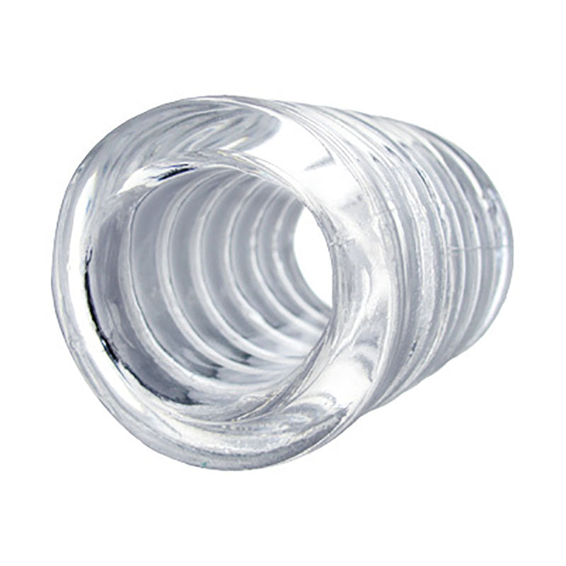 Trinity Spiral Ball Stretcher - Clear Ball Stretcher Ring