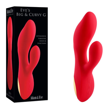 Adam & Eve EVE'S BIG AND CURVY G - Red 19.8 cm USB Rechargeable Rabbit Vibrator