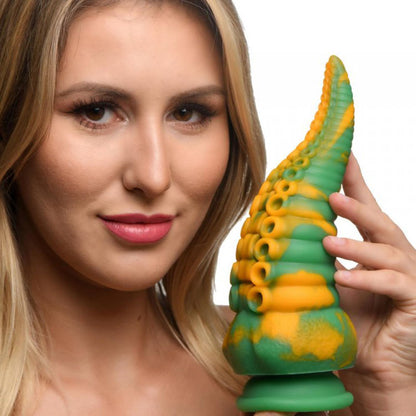 Creature Cocks Monstropus Tentacled Monster Silicone Dildo - Green/Yellow 21.6 cm Fantasy Dildo