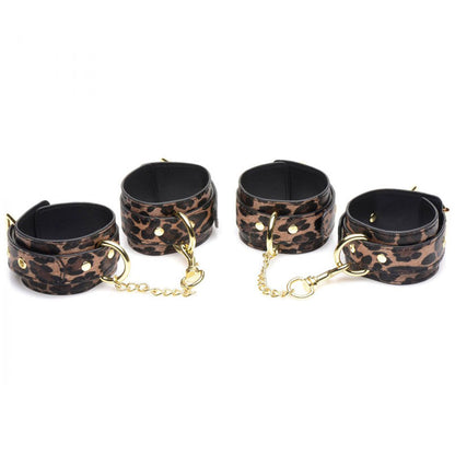 Master Series Wild Sex - Leopard Coloured 7 Piece Bondage Set