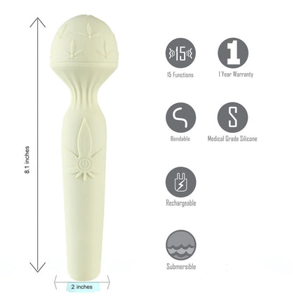 Maia Marlie 420 - Green 20.6 cm USB Rechargeable Massage Wand