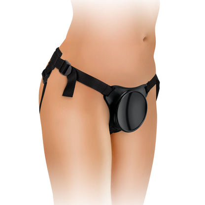 King Cock Elite Beginner's Body Dock Strap-On Harness - Black Adjustable Strap-On Harness (No probe included)