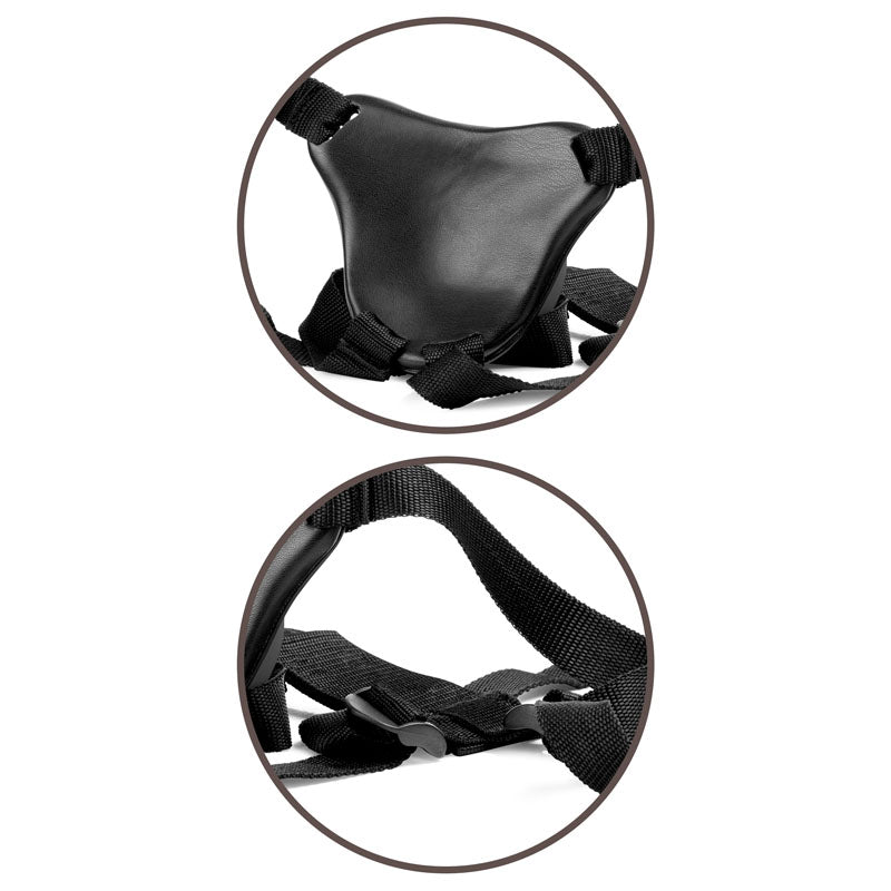 King Cock Elite Comfy Body Dock Strap-On Harness - Black Adjustable Strap-On Harness (No Probe Included)