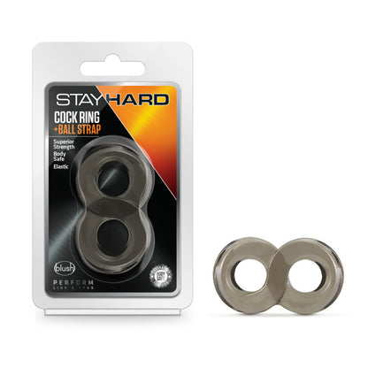 Stay Hard Cock Ring and Ball Strap - Black Cock & Ball Ring