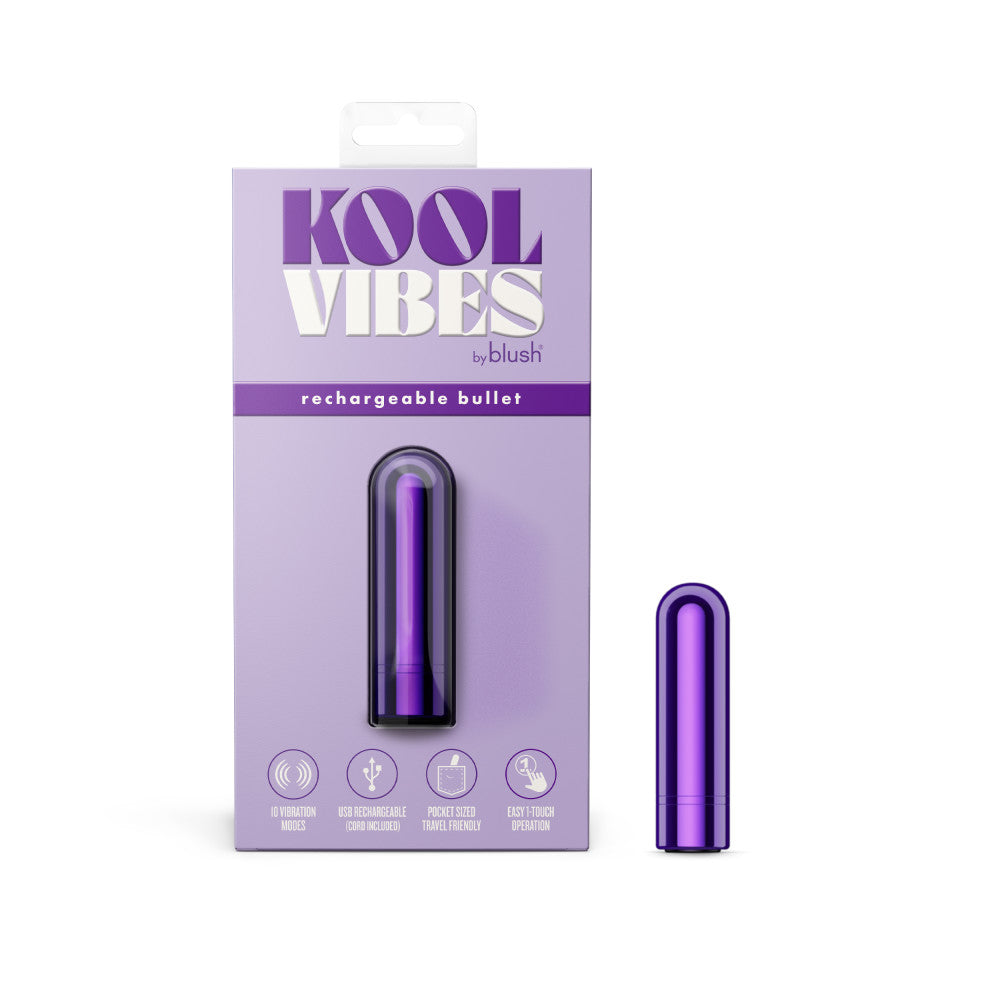 Kool Vibes - Rechargeable Mini Bullet - Grape - Purple 6.4 cm USB Rechargeable Bullet