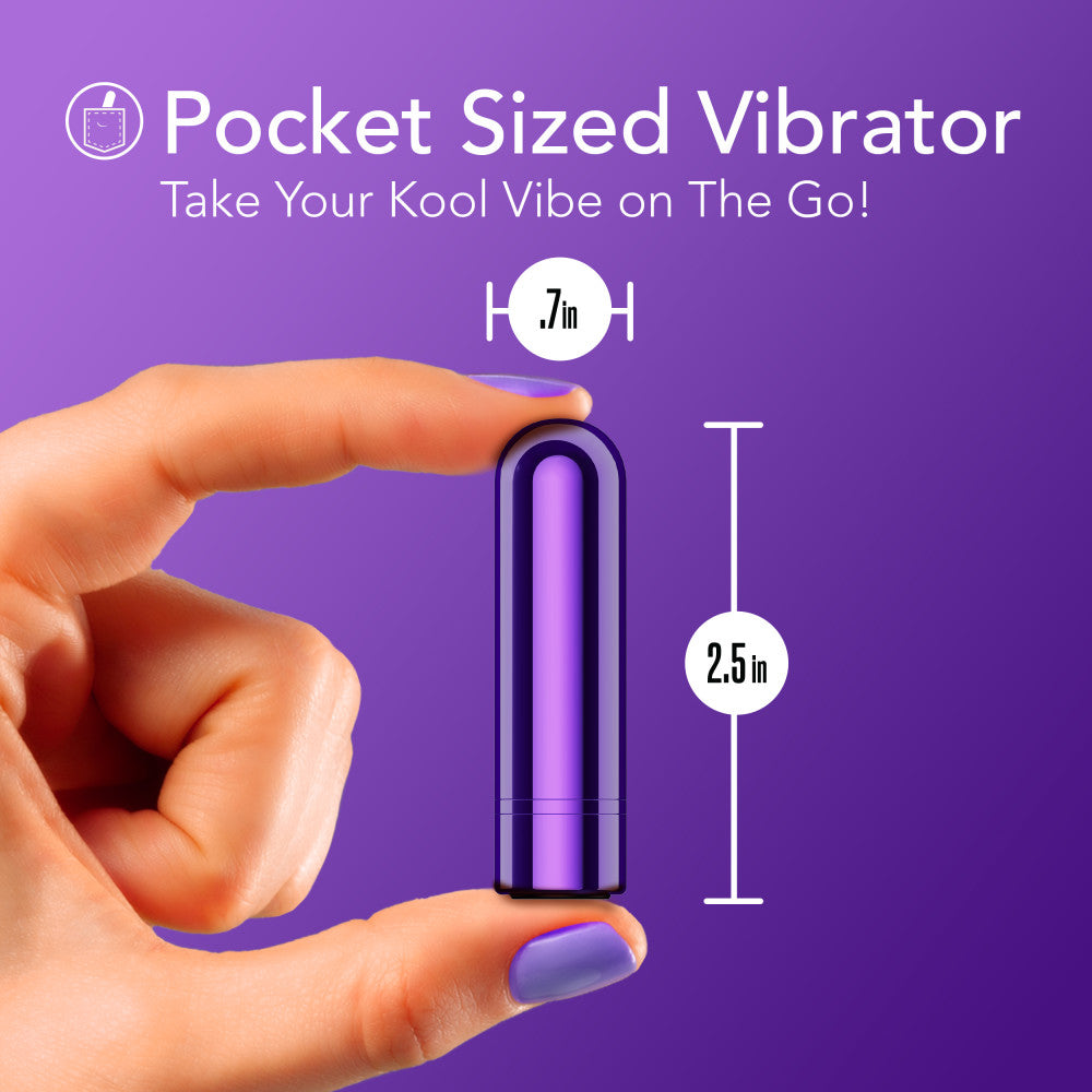 Kool Vibes - Rechargeable Mini Bullet - Grape - Purple 6.4 cm USB Rechargeable Bullet