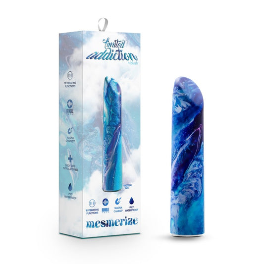 Limited Addiction Mesmerize - Power Vibe - Azure Blue 10.2 cm USB Rechargeable Bullet