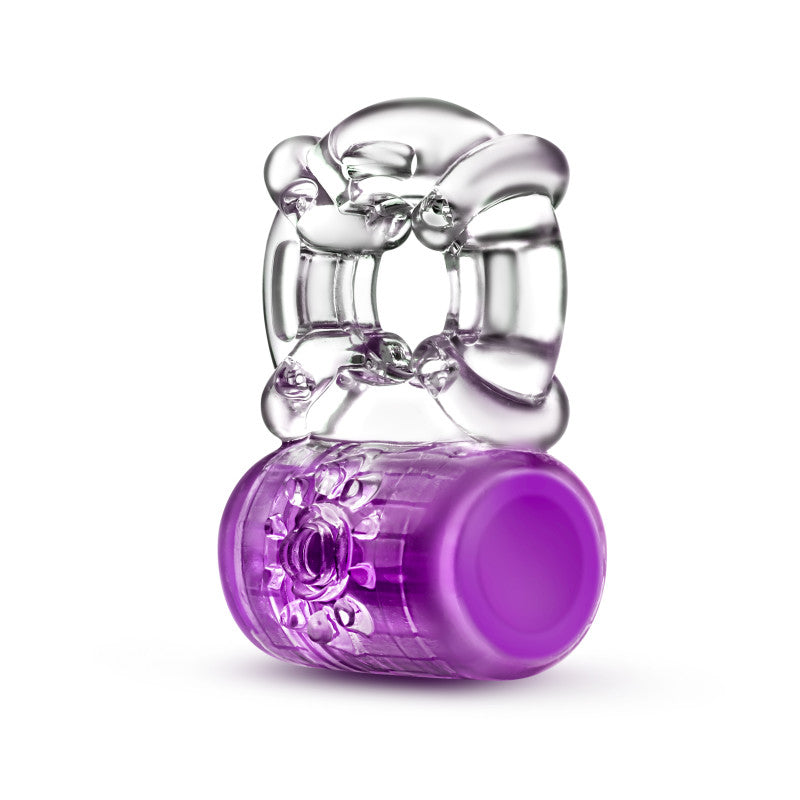 Play With Me Pleaser Rechargeable C-Ring - Purple - Purple USB Rechargeable Cock Ring