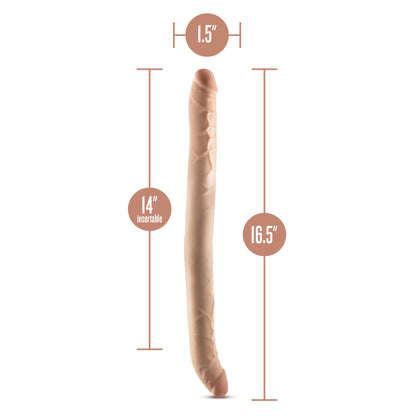 Dr. Skin Plus 16.5'' Posable Double Dong - Flesh 42 cm Double Dong