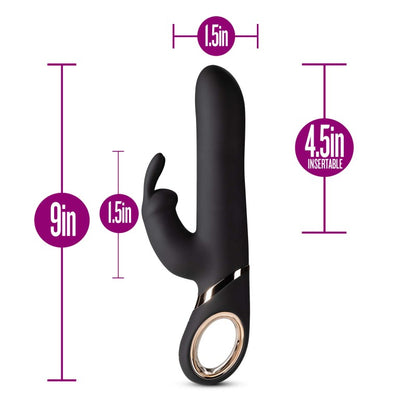 Lush Victoria - Black 22.9 cm (9'') USB Rechargeable Rabbit Vibrator