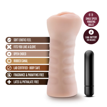 M for Men Ashley - Flesh Vibrating Vagina Stroker