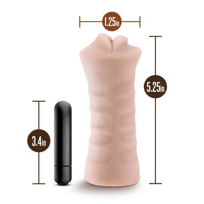 M for Men - Skye - Flesh Vibrating Mouth Stroker