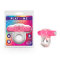 Play With Me Teaser Vibrating C-Ring - Clear/Pink Vibrating Cock Ring