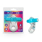 Play With Me Delight Vibrating C-Ring - Clear/Blue Vibrating Cock Ring