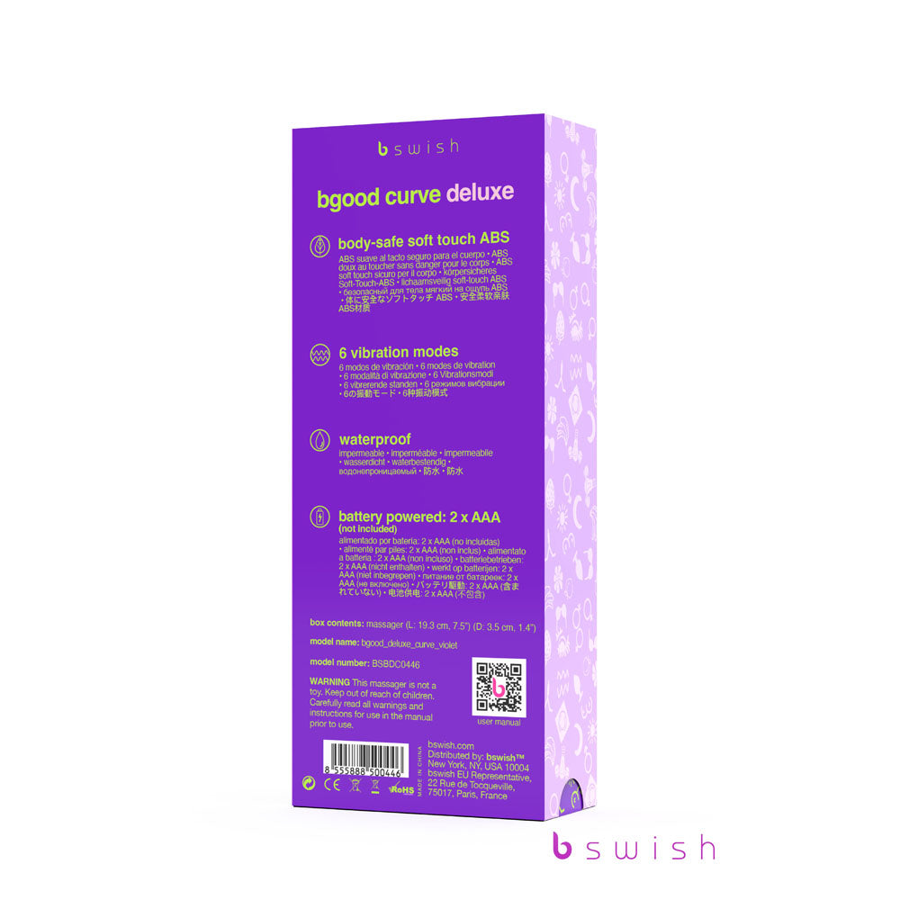 Bgood Curve Deluxe - Violet - Violet 19.3 cm Vibrator