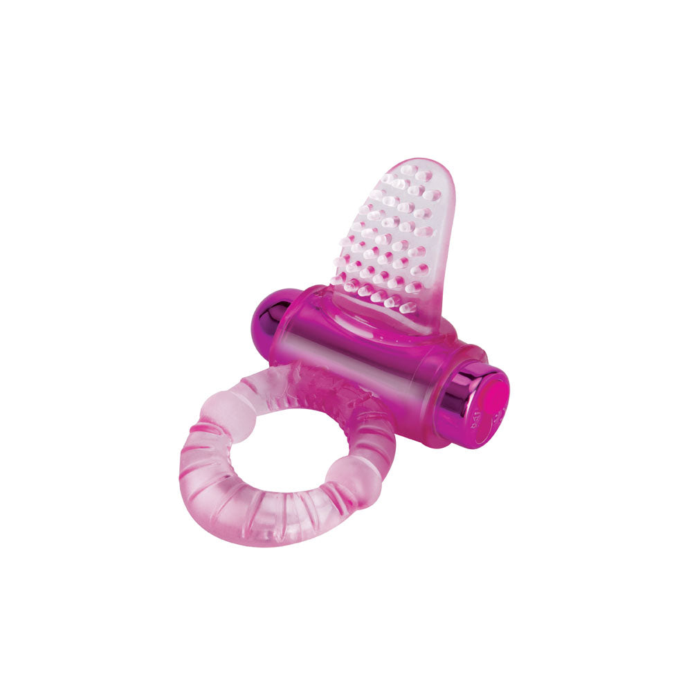 Bodywand Rechargeable Lick It Pleasure Ring - Pink USB Rechargeable Vibrating Cock Ring