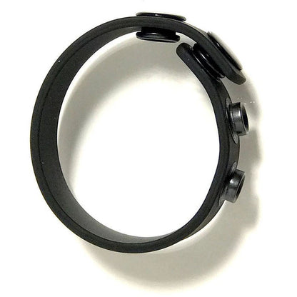 Boneyard Silicone Cock Strap Black - 3-Snap Adjustable Cock Ring