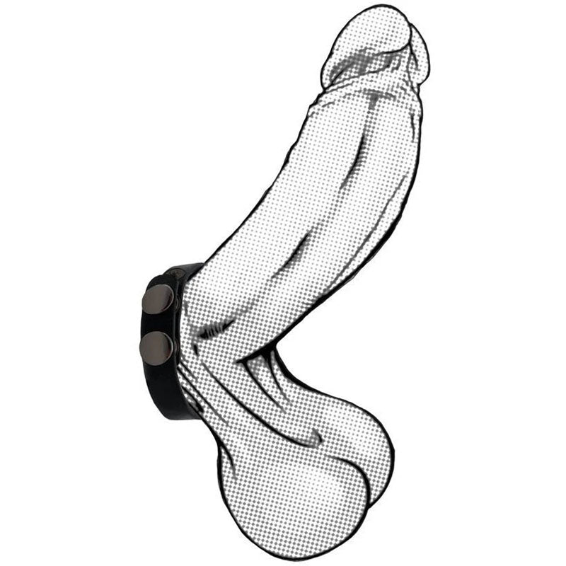 Boneyard Silicone Cock Strap Black - 3-Snap Adjustable Cock Ring