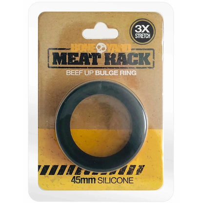 Boneyard Meat Rack Beef Up Bulge Ring Black - Black 45 mm Silicone Cock Ring