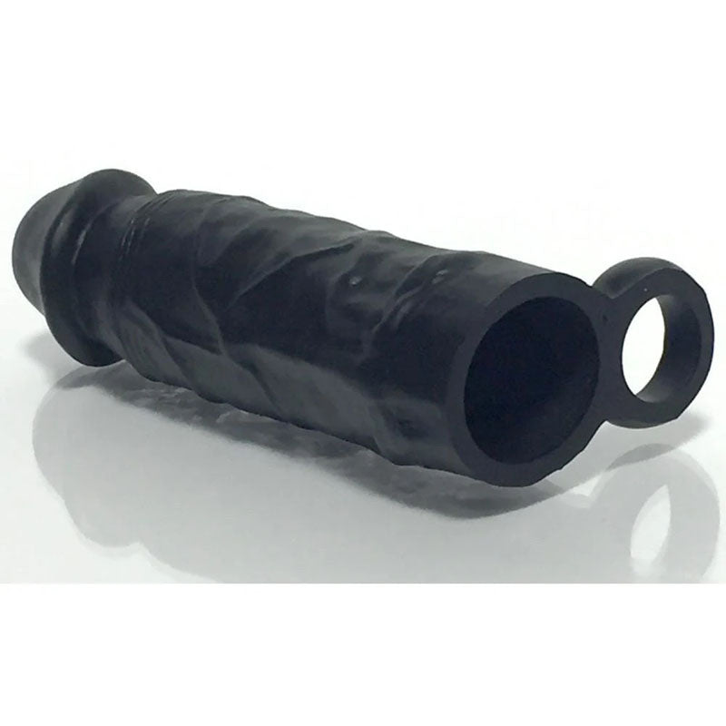 Boneyard Meaty Cock Extender Black - Black Penis Extender Sleeve