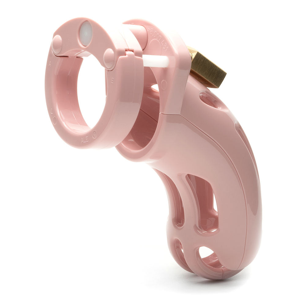 The Curve Chastity Cock Cage Kit - Pink - Pink 3.75 Inch Cock Cage Kit