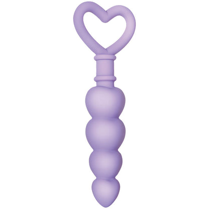 Evolved Sweet Treat - Purple 11.5 cm Beaded Butt Plug with Handle