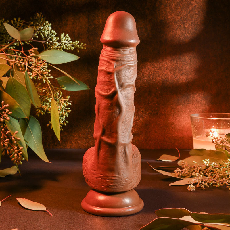 Evolved REALISTIC DILDO 8'' DARK - Brown 21 cm Dong