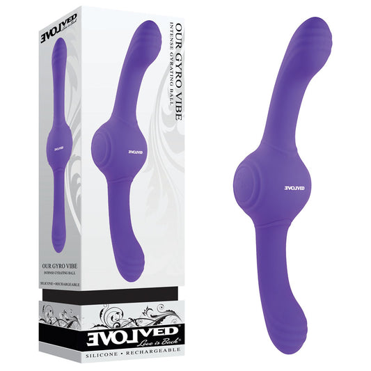 Evolved OUR GYRO VIBE - Purple 29.5 cm USB Rechargeable Super Double Vibrator