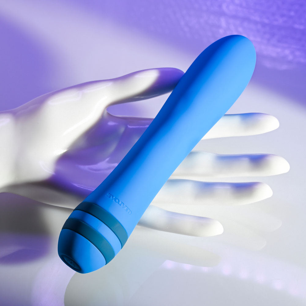 Evolved THE PLEASER - Blue 16.5 cm USB Rechargeable Vibrator